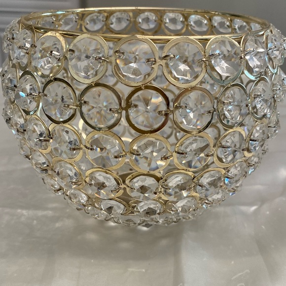 Large Round Faux Crystal Votive Holder - Picture 1 of 8